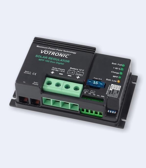 Image du produit Votronic 1710 MPP 165 Duo Digital 10A 12V MPPT Régulateur de charge solaire pour deux batteries