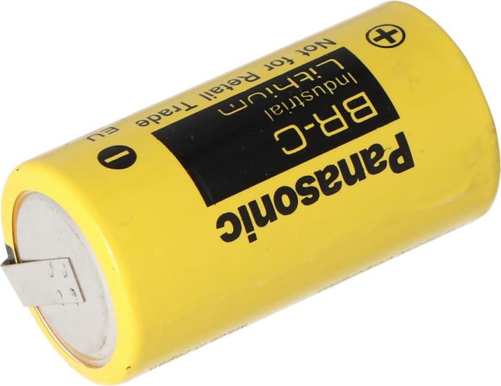Actual product image Panasonic Akku BR-C Lithium Batterie Baby mit Lötfahnen in U-Form (1 pcs., Device specific, 5000 mAh)