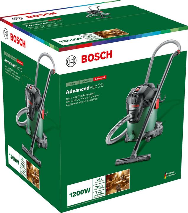 Immagine prodotto Bosch Home & Garden Modello AdvancedVac 20 EU (Aspirapolvere a umido e a secco)