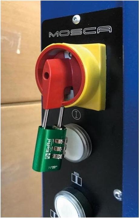 Actual product image Rieffel Aluminium combination lock 22/40 BLUE SB
