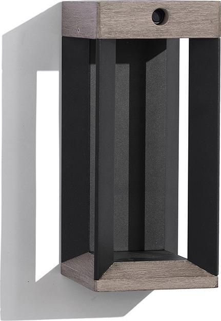 Les Jardins Solar-Wandleuchte Teckalu Duratek Alu schwarz TECKA31