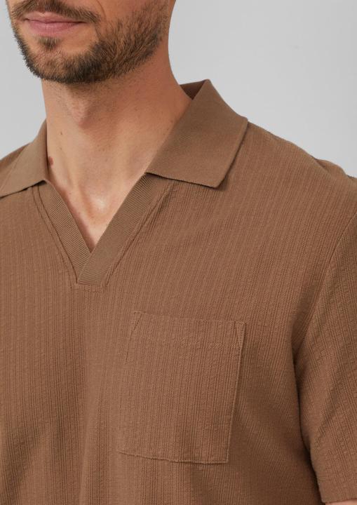 Actual product image S.Oliver Polo-Shirt Poloshirt aus Struktur-Jersey mit Brusttasche (L)