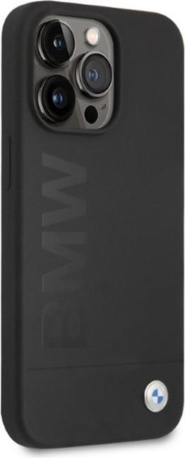 Actual product image BMW Case BMHMP13LSLBLBK iPhone 13 Pro / 13 6.1" czarny/black hardcase Silicone Signature Logo Magsaf (Apple iPhone 13 Pro)