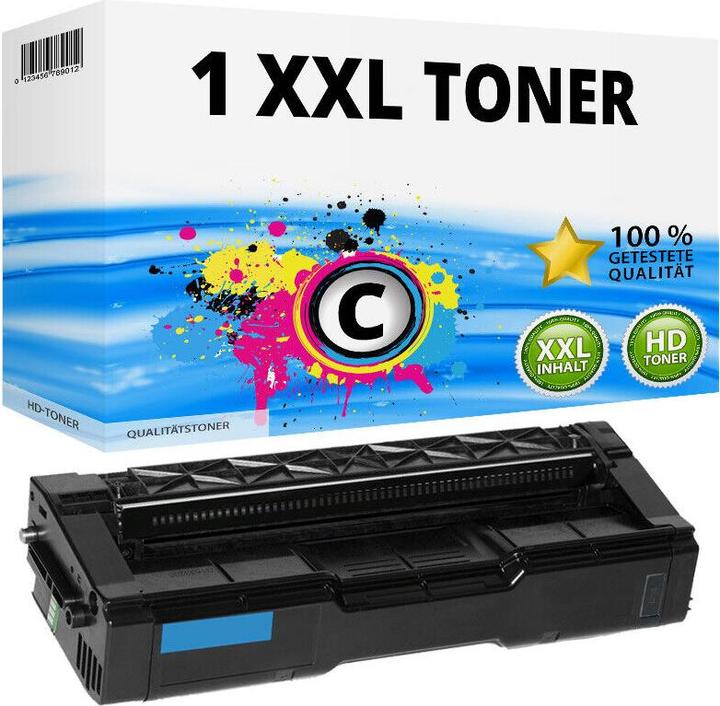 Immagine prodotto Druckfuxx 1x XXL Toner für Ricoh Aficio SP C250 sf dn C260 DNw C261 SFNw 407544 cyan