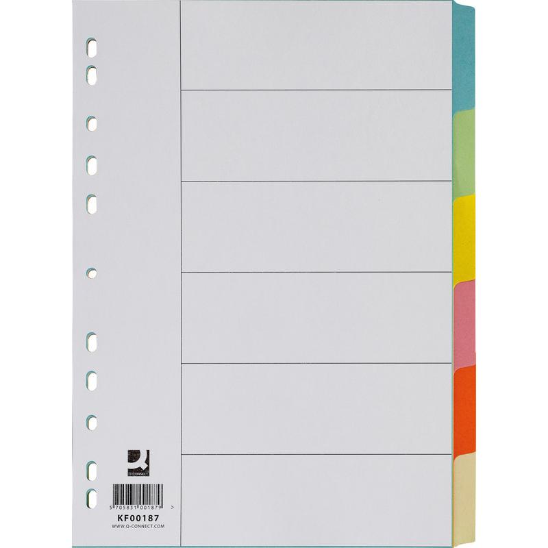 Thumbnail - Q-Connect, Ordner Zubehör, Register Vollformat aus Karton