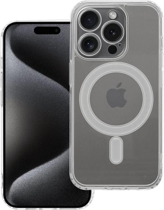 Actual product image OEM Transparent Mag Cover case with camera protection, compatible with MagSafe for IPHONE 15 PRO (Apple iPhone 15 Pro)