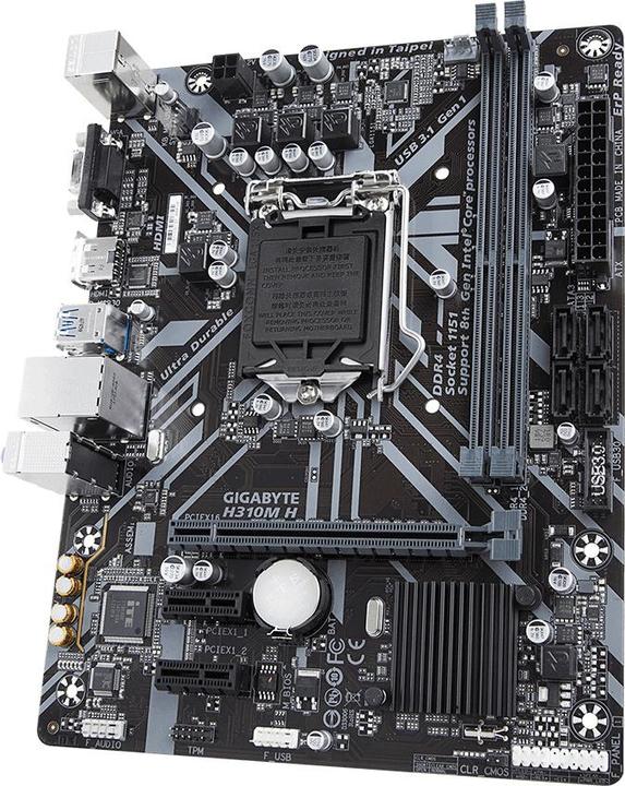 Actual product image Gigabyte H310M H 2.0 S1151V2 H310 MATX (LGA 1151, Intel H310, mATX)