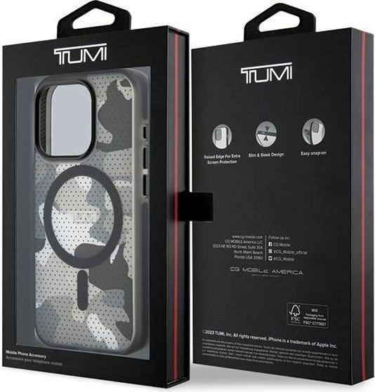 Actual product image Tumi TUHMP15XTCAMK iPhone 15 Pro Max 6.7" czarny/black hardcase Frosted Camo Print MagSafe (Apple iPhone 15 Pro Max)