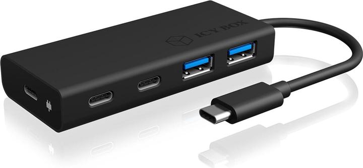Icy Box Hub USB con connessione USB Type-C® e porta PD, IB-HUB1426-CPD (USB-C, 4 Porti)