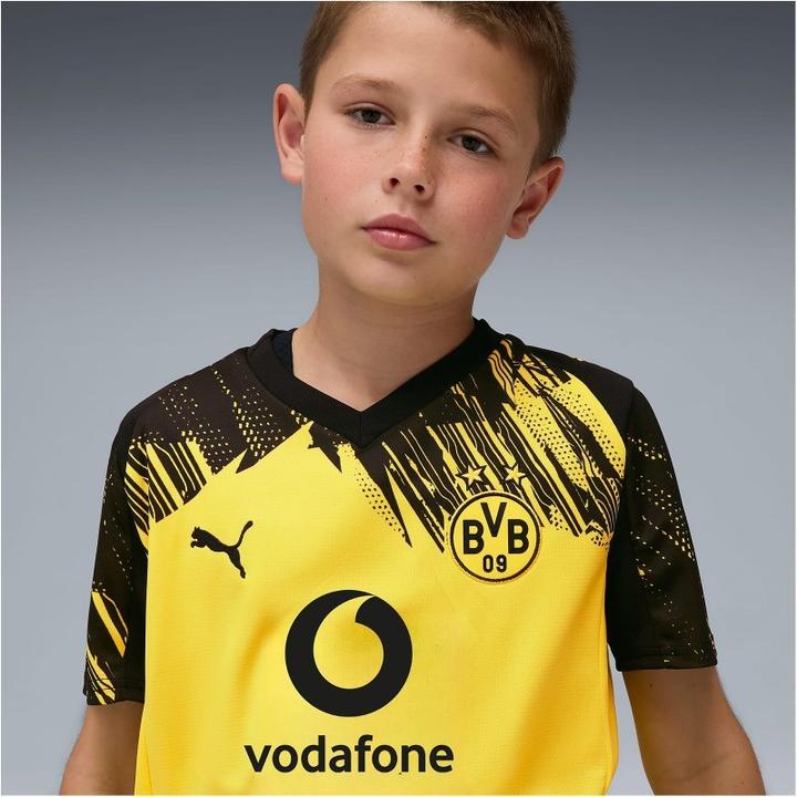 Actual product image Puma BVB Home Jersey Replica Jr with Sponsor (164)