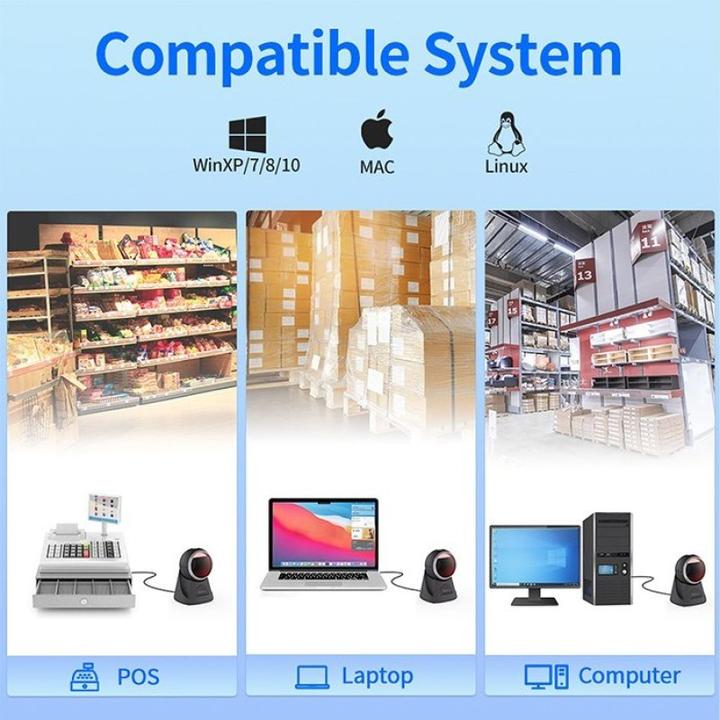 Actual product image Qoltec Desktop precision reader 1D barcode and QR scanner | 2D (1D barcodes, 2D barcodes, QR Code)