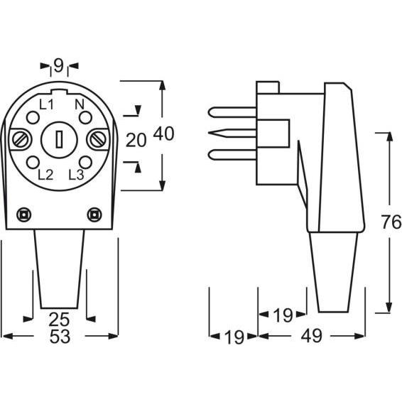 Thumbnail - Busch-Jaeger, Netzstecker + Netzkupplung, Busch Jaeger 2CKA002590A0164 Elektrischer Netzstecker 3P+N+E Weiss