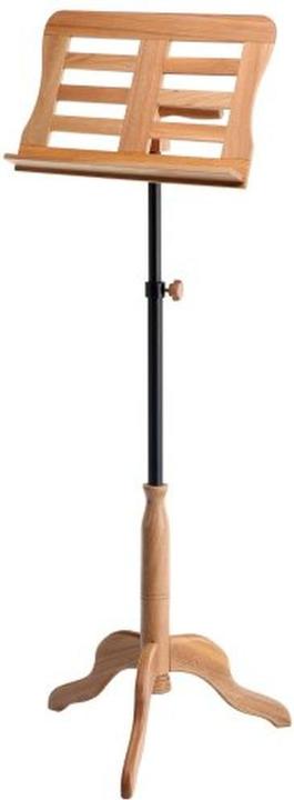 Classic Cantabile Leggio per orchestra in legno naturale, regolabile in altezza
