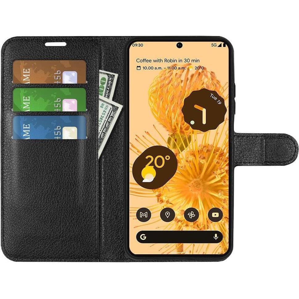 Thumbnail - Cover-Discount Google Pixel 7 Pro - Leder Etui Hülle schwarz (Google Pixel 7 Pro), Smartphone Hülle, Schwarz