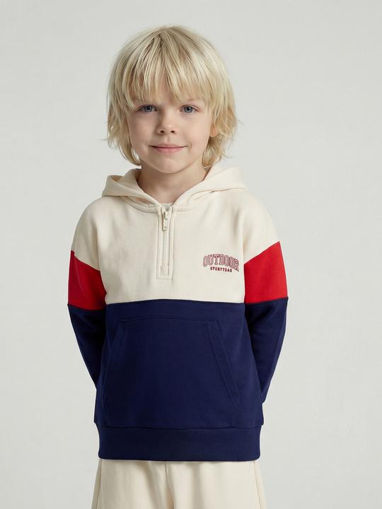 Produktbild Vertbaudet Kapuzensweatshirt Jungen im Colorblock-Look, Recycling-Polyester (110)