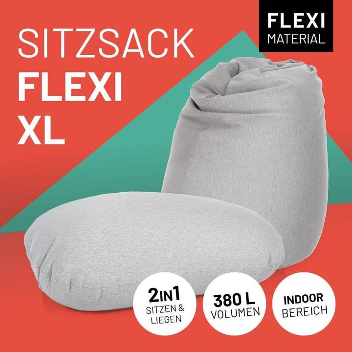 Actual product image Lumaland Sitzsack Flexi Comfort 380 L, Hellgrau