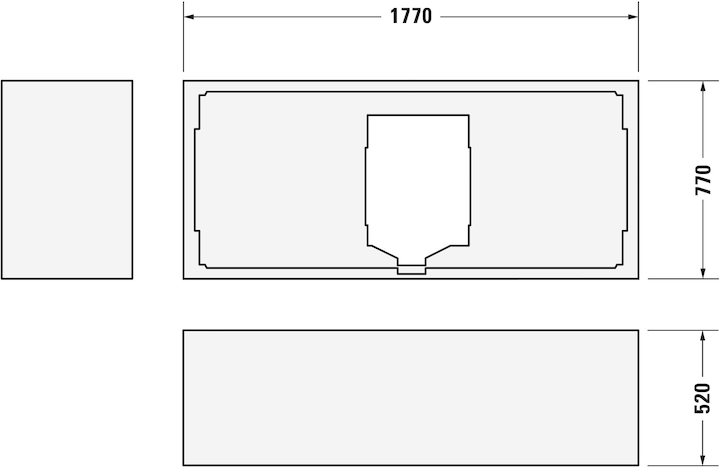 Actual product image Duravit Rectangular bath D-Code 80 x 180 cm white smooth 7001010000000 (150 l, 180 cm, 80 cm)