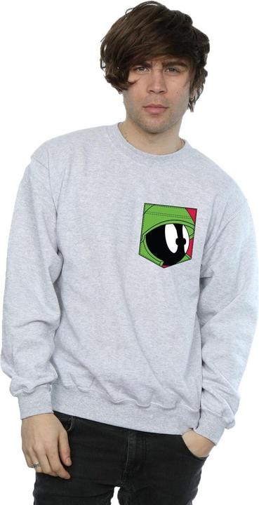Produktbild Looney Tunes Marvin The Martian Face Faux Pocket Sweatshirt (M)