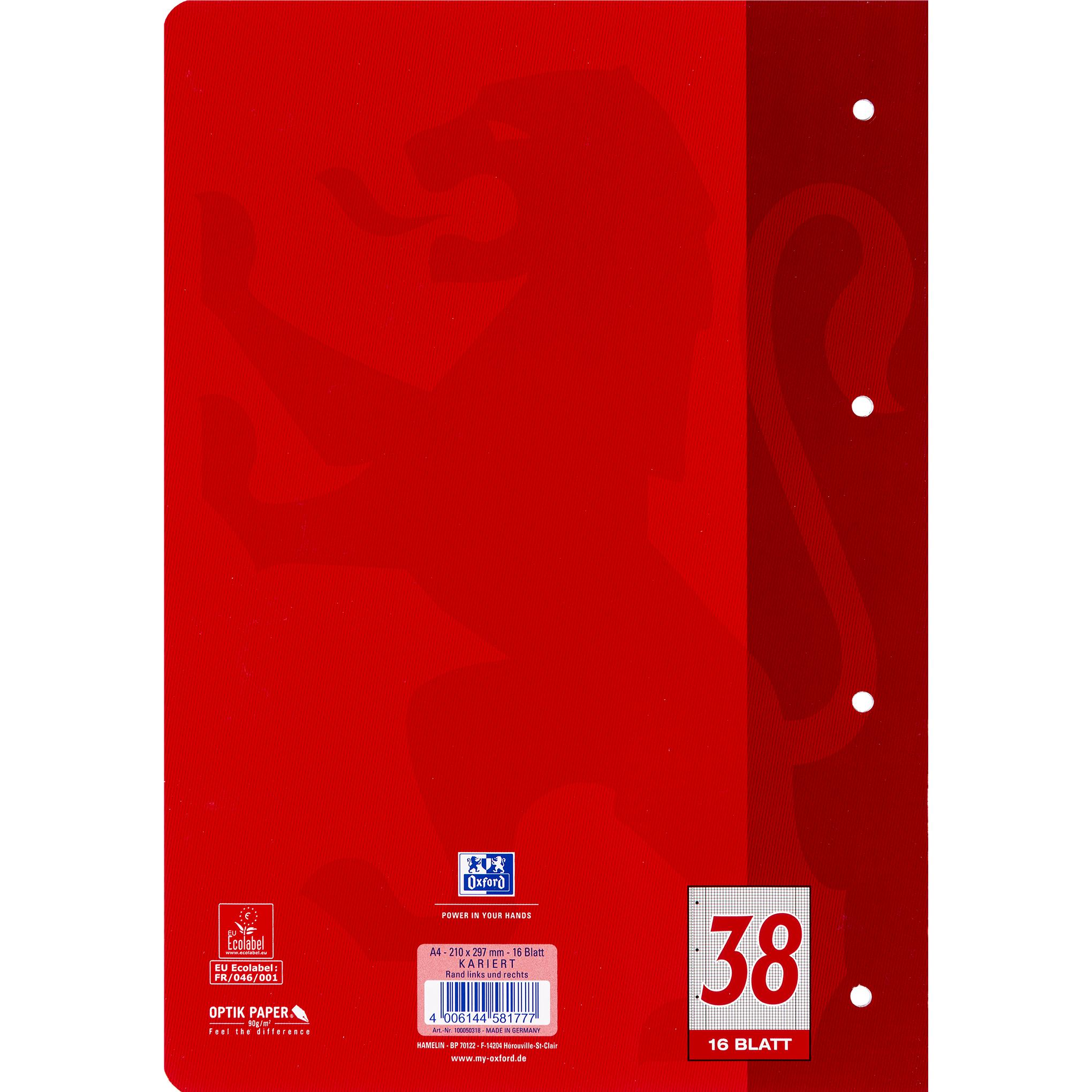 Thumbnail - Oxford, Heft + Block, Schulheft, A4, Lineatur 38 (A4, Kariert, Harter Einband)