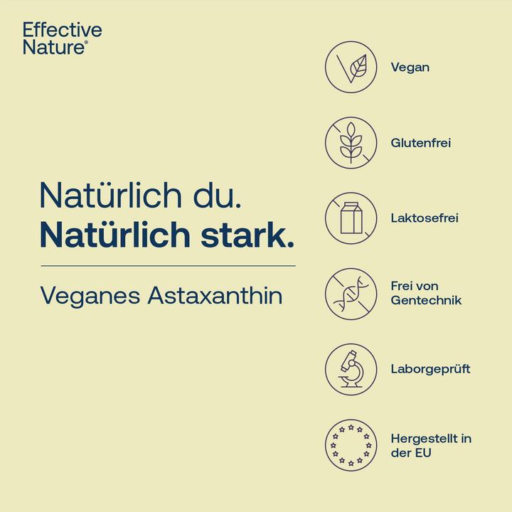 Actual product image Effective Nature Astaxanthin mit Vitamin E (60 pcs., Capsules, 40 g)