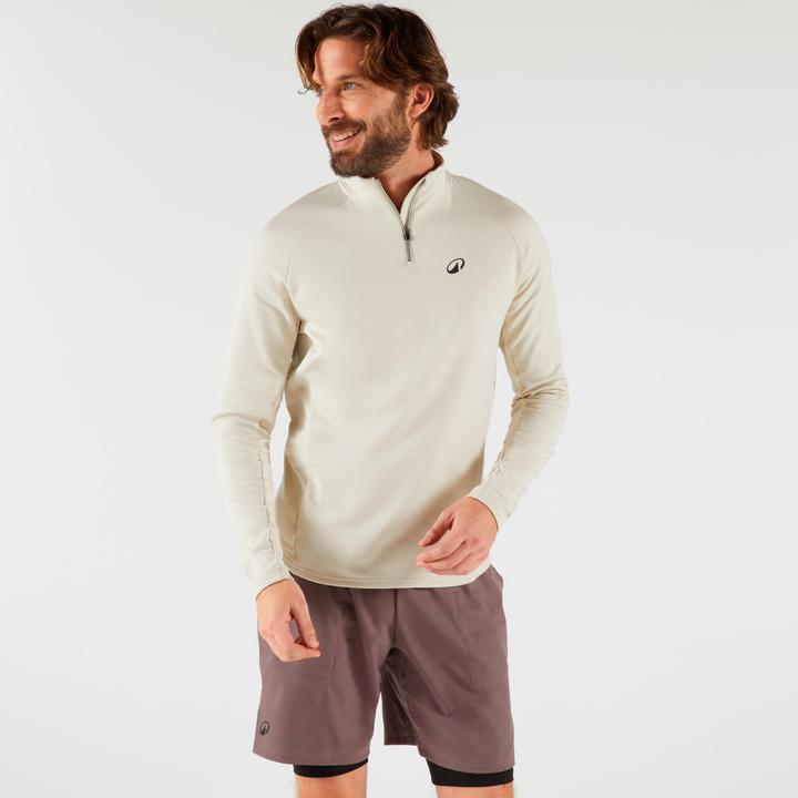 Immagine prodotto Artengo Felpa da tennis con 1/2 zip da uomo - Beige termico (M)