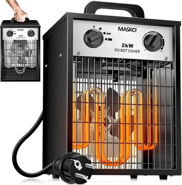 Produktbild Masko Elektroheizer mit Thermostat (2000 W)