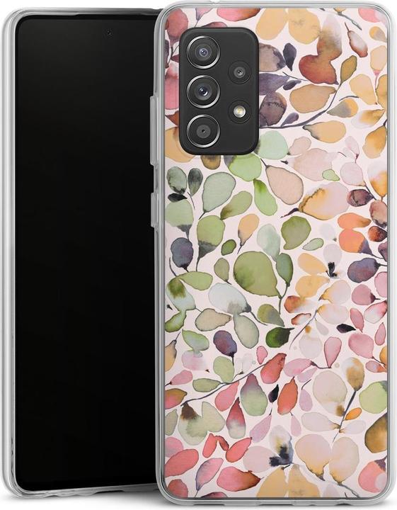 DeinDesign Silikon Hlle fr Samsung Galaxy A52s 5G Handyhlle Case  Smartphone Schutzhlle Eukalyptus Muster