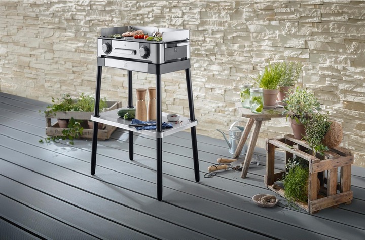 Produktbild WMF Standfuß Zubehör für alle Grills Tischgrill 72 cm hoch cromargan matt
