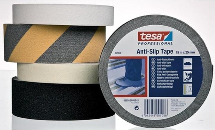 Produktbild tesa Anti-Rutsch Klebeband, 15 x 50mm, schwarzgelb (50 mm)