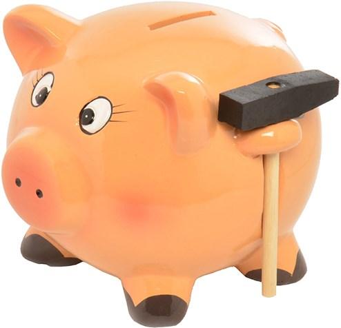 Sombo Tirelire cochon avec marteau