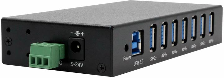 Exsys 7 Port USB 3.2 Gen 1 HUB Metall-Gehäuse, inkl Netzteil 12V/3A, USB 3.0 Kabel, Di (USB-B, 7 Ports)