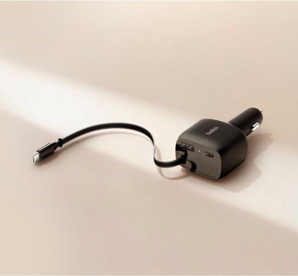 Productafbeelding Belkin Boostcharge Kfz-Ladegerät 75W ausz. USB-C Kabel CCC001hqBK