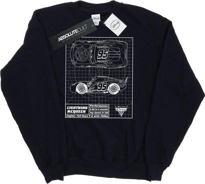 Produktbild Disney Cars Lightning McQueen Blueprint Sweatshirt (XL)