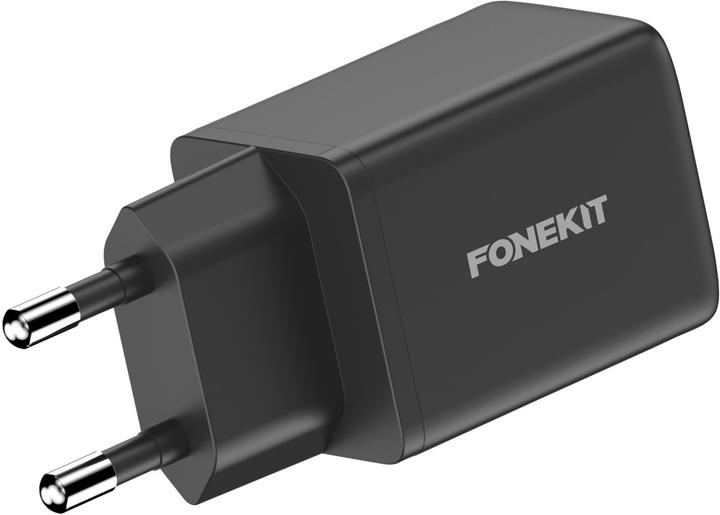 Image du produit FoneKit GaN PD 48W Charger, USB-C + USB-C, black (48 W)