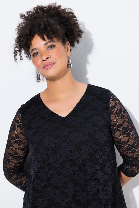 Produktbild Miamoda T-Shirt, A-Linie, transparente Spitze, blickdichtes Top (46)