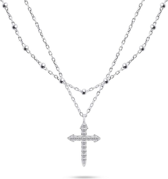 Image du produit Brilio Silver - Élégant collier double en argent NCL93W (Argent)