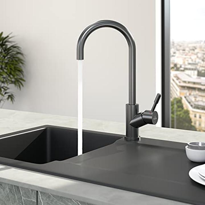 Actual product image Villeroy & Boch V&B Single-lever sink mixer UMBRELLA anthracite
