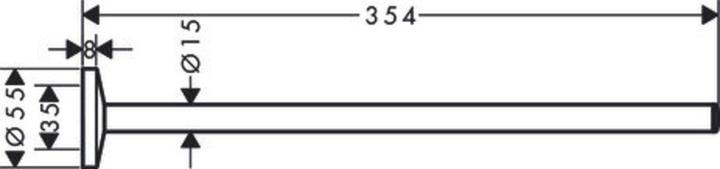 Actual product image Axor Towel rail Universal Circular polished gold optic