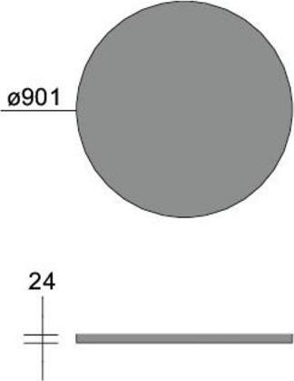 Actual product image Brumberg SILENTIUM Acoustic element Ø 1000 mm, for profile height 35 mm, smooth surface (1 pcs.)