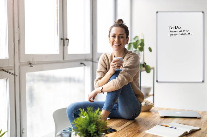 Produktbild Q-Connect Weisswandtafel Email (90 x 60 cm)
