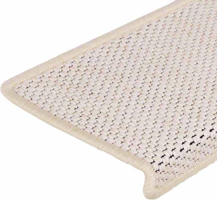 Actual product image vidaXL Step mats Self-adhesive sisal look 30 pieces 65x21x4cm Cream (65 x 21 x 4 cm)