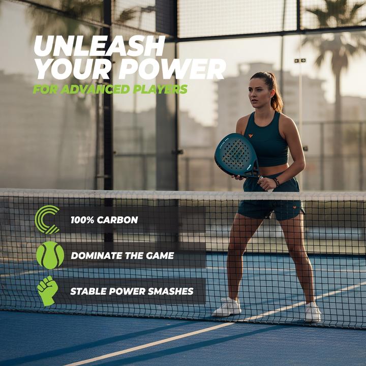 Actual product image Virtufit Fusion Pro Padel Racket - Deep Teal