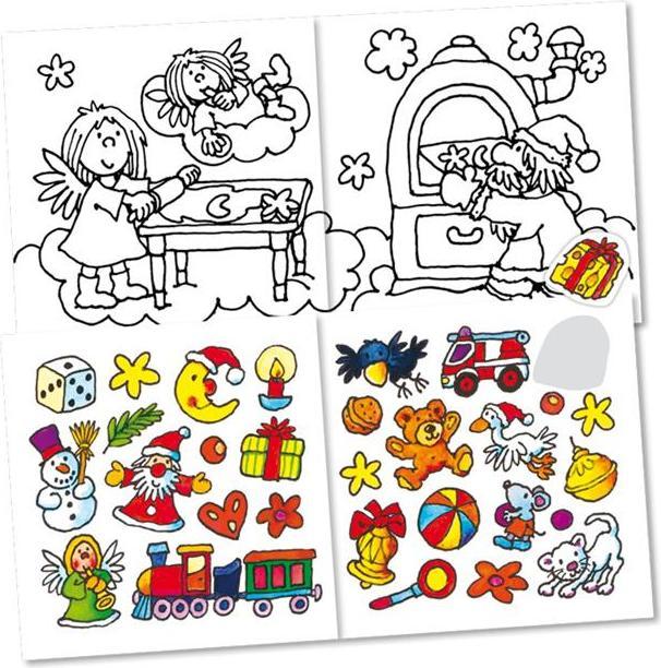 Produktbild Lutz Mauder Mini Malbücher mit Stickern, Weihnachten