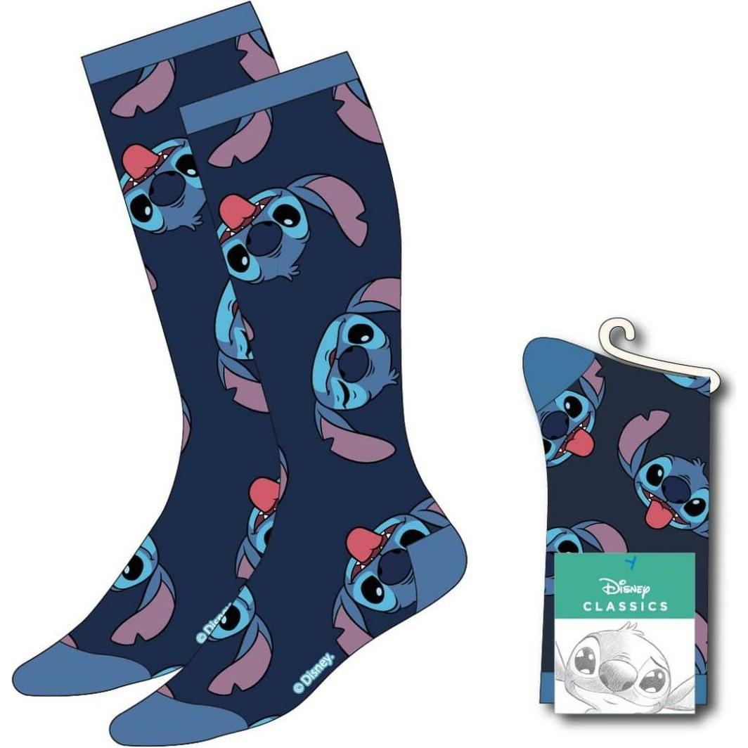 Cerdá, Herren, Socken, Lilo & Stitch Socken Stitch's Face 36-43, Blau, (Einzelpack, 36 - 43)