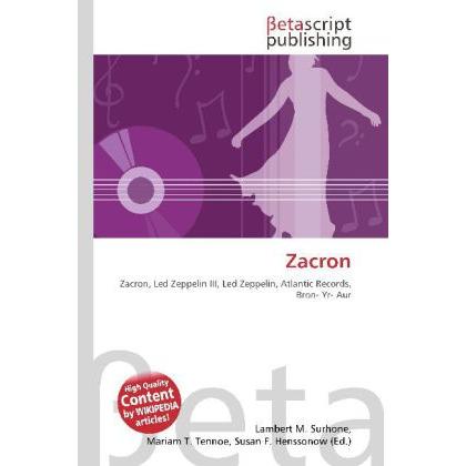 Zacron, Fachbücher von Lambert M. Surhone, Miriam T. Timpledon, Susan F. Marseken