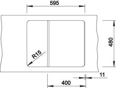 Immagine prodotto Blanco Zia 40 S (Lavandino montato in alto, 61.50 cm, 50 cm)