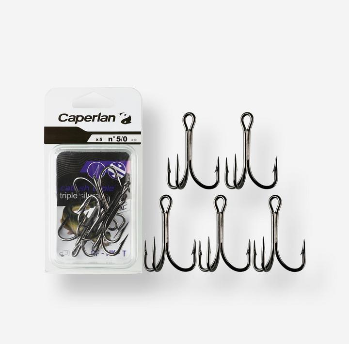 Actual product image Caperlan Hooks treble hooks catfish fishing
