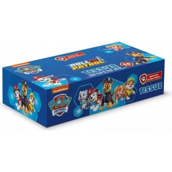 Paw Patrol, Taschentücher + Kosmetiktücher, Patrouillenpatrouillenhygientücher in einem Rechteck, 56 Stücke