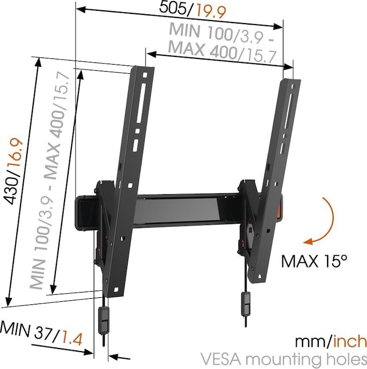Produktbild Vogels Wall 2215 (Wand, 55", 30 kg)