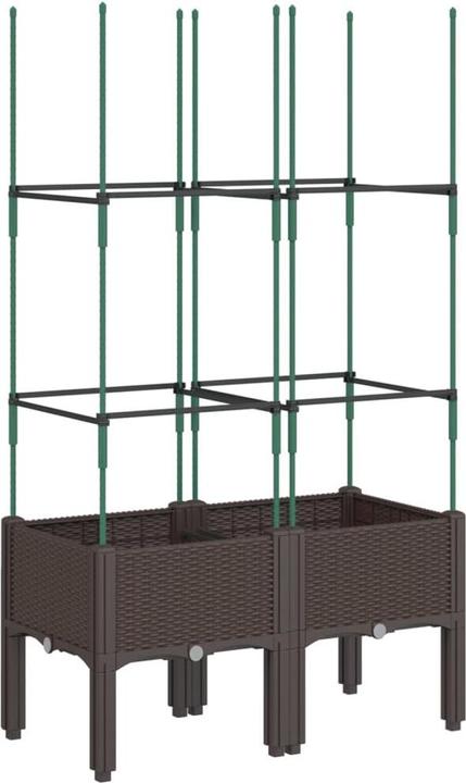 Image du produit vidaXL Bac à plantes avec treillis PP